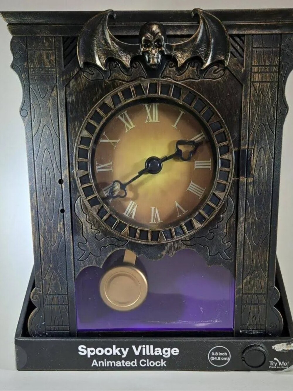 Spooky Village Animated Motion Activated Wall Clock
